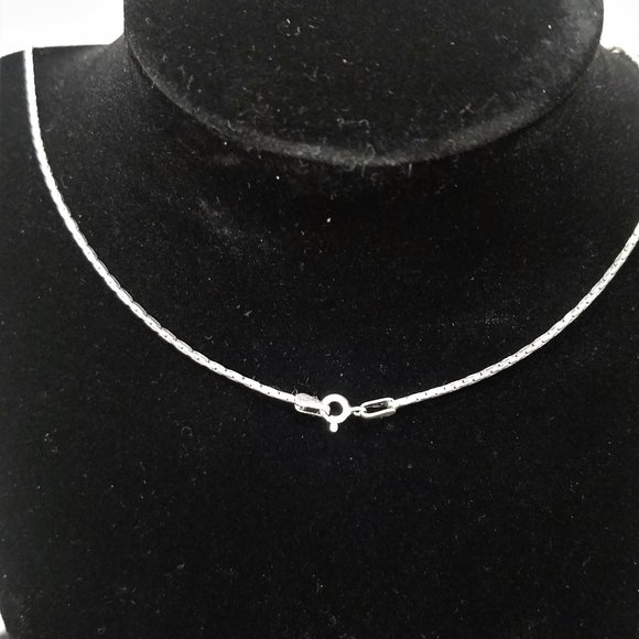 NEW Sterling Silver necklace 22 in Italy 925 - Picture 6 of 8